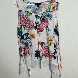 Karen Kane sleeveless, flowy floral top